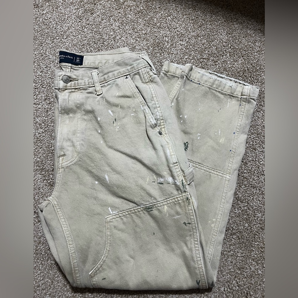 Abercrombie & Fitch Loose Workwear Jean, green, Size 31W x 30L. Great condition